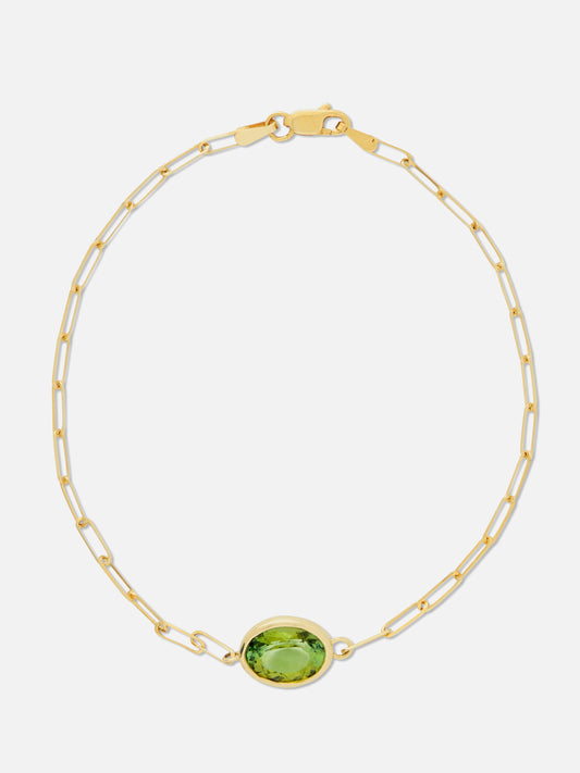 TOURMALINE PAPERCLIP BRACELET