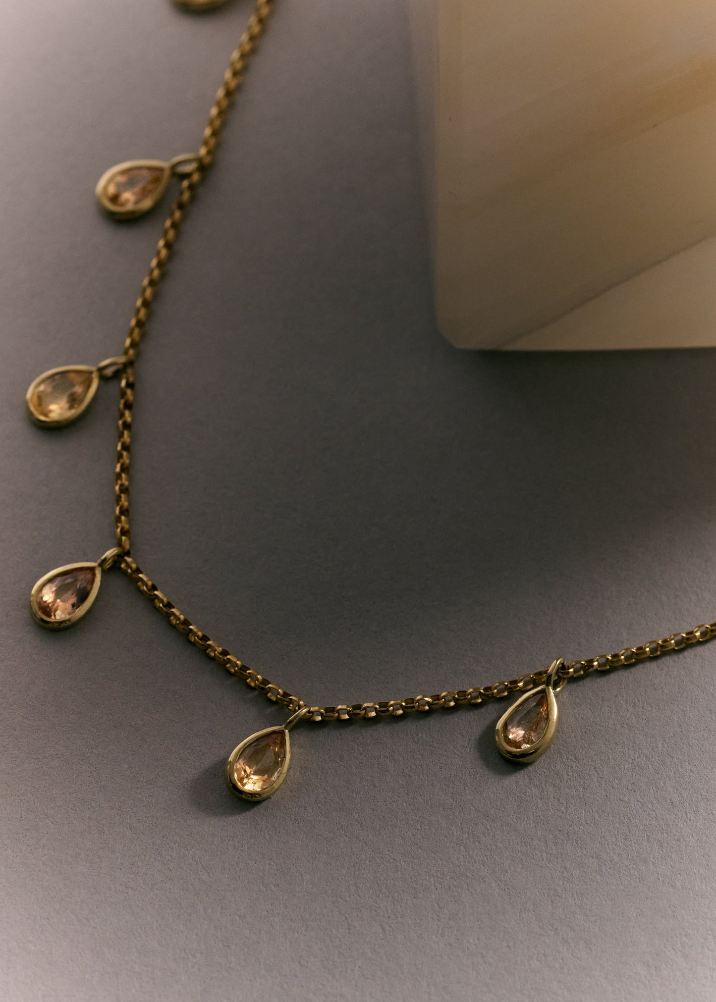 IMPERIAL TOPAZ DROPLET NECKLACE