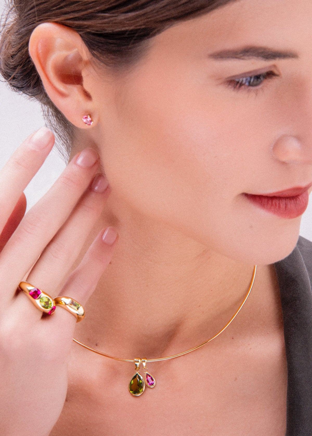 OVAL TOURMALINE STUDS