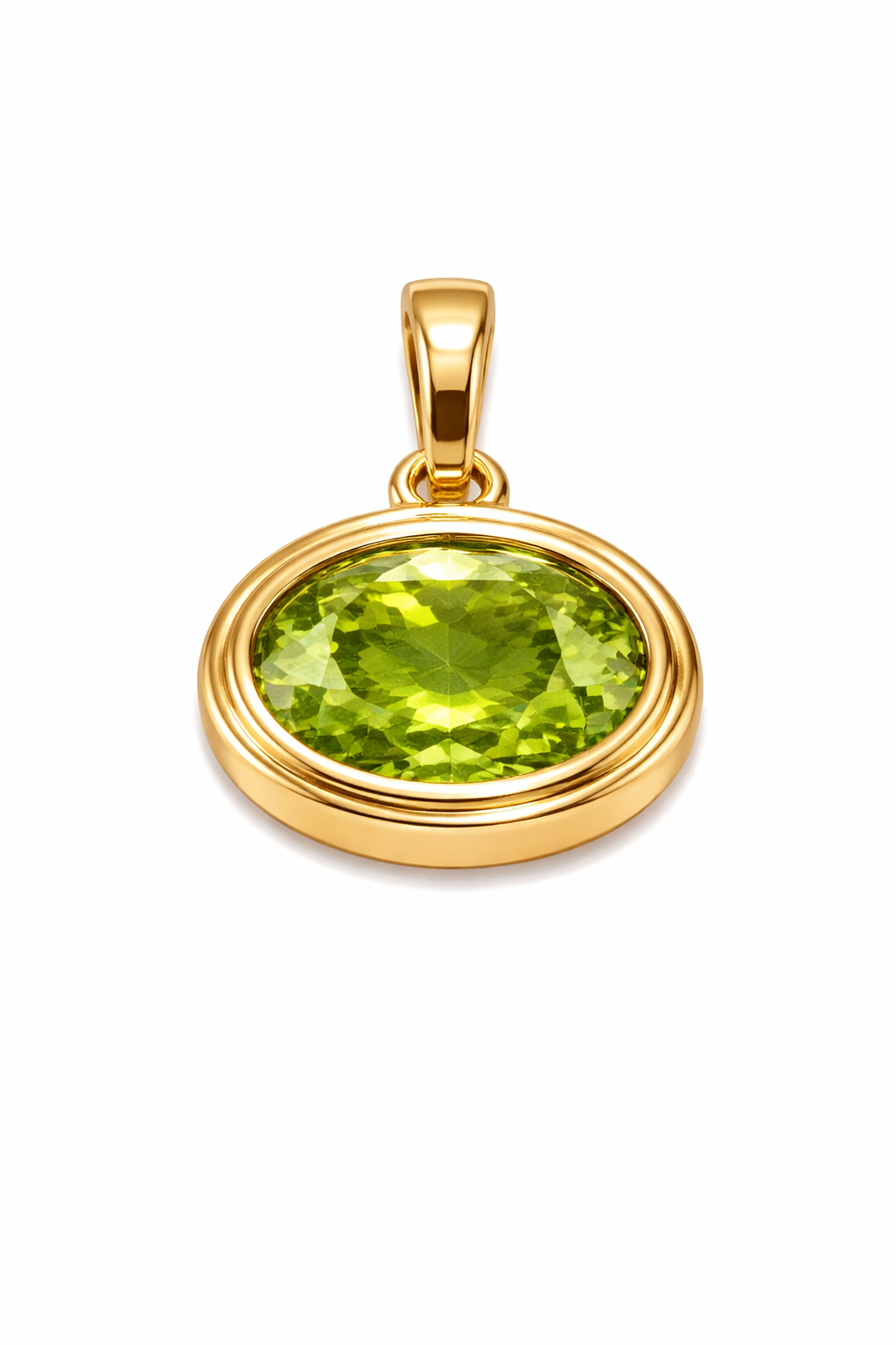 BIRTHSTONE OVAL PENDANT