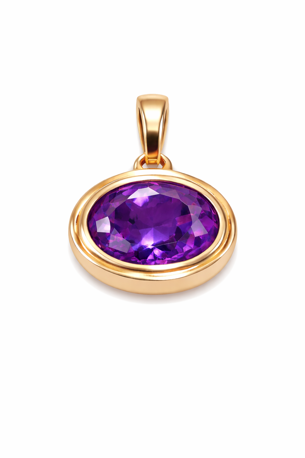 BIRTHSTONE OVAL PENDANT