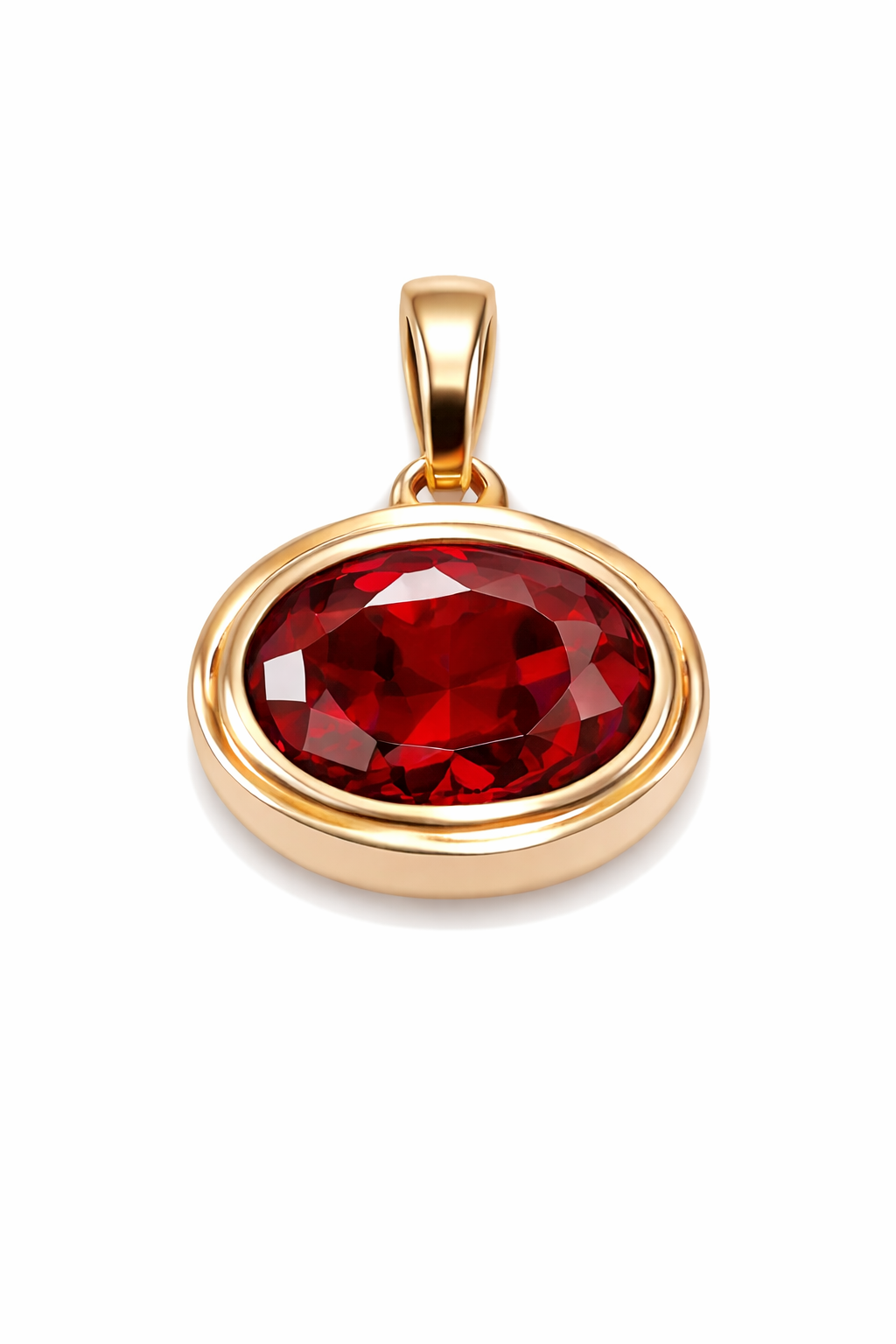BIRTHSTONE OVAL PENDANT
