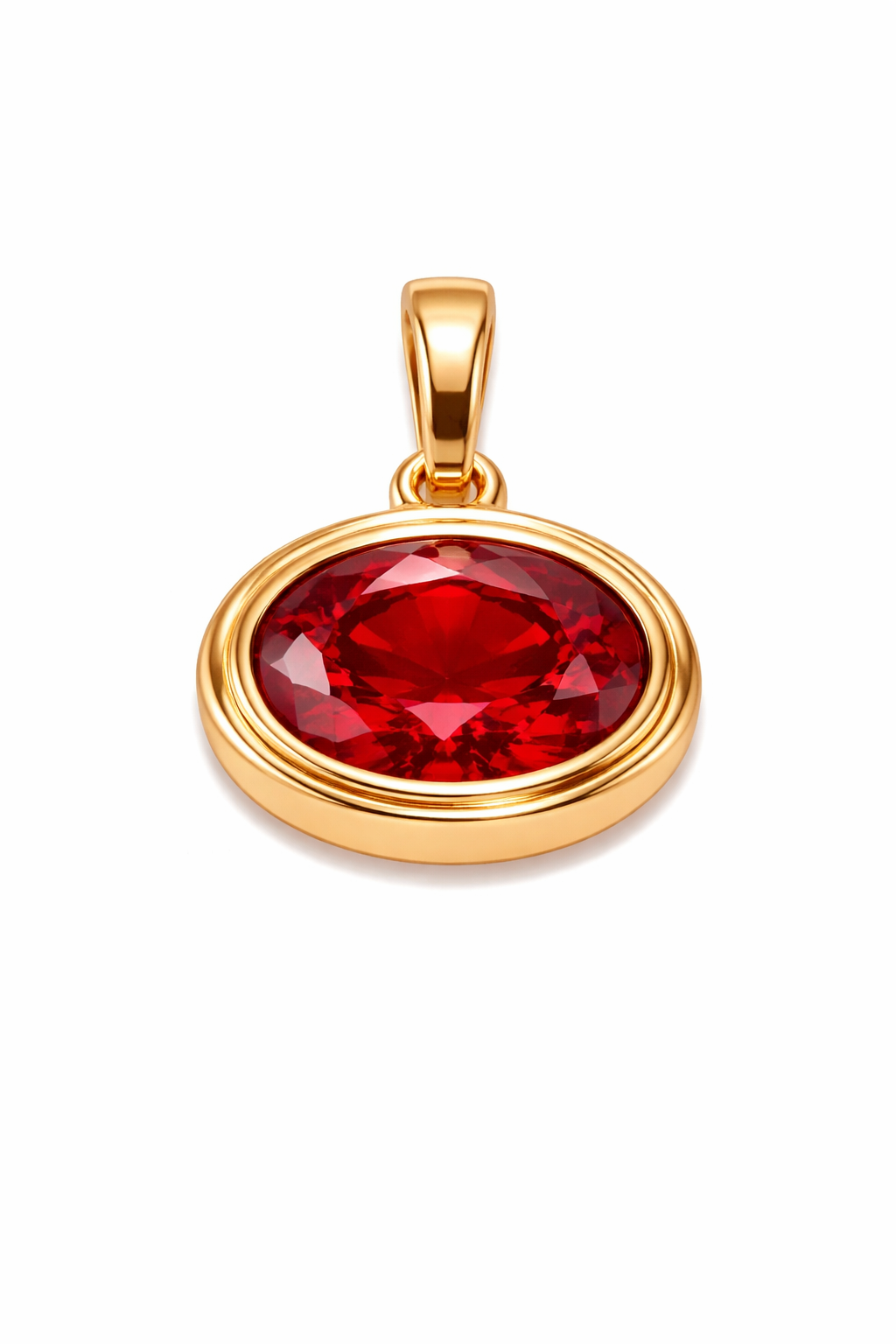 BIRTHSTONE OVAL PENDANT