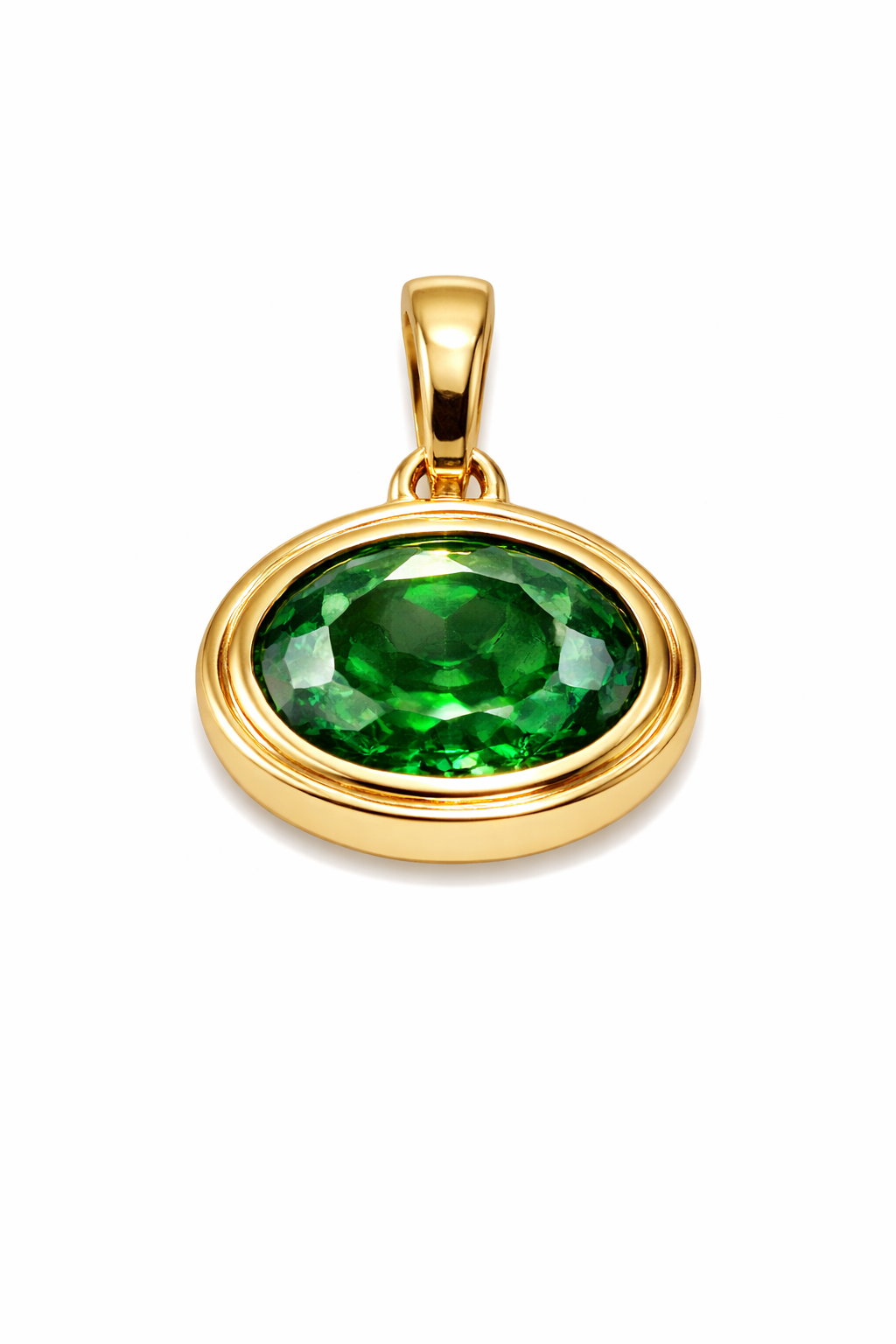 BIRTHSTONE OVAL PENDANT