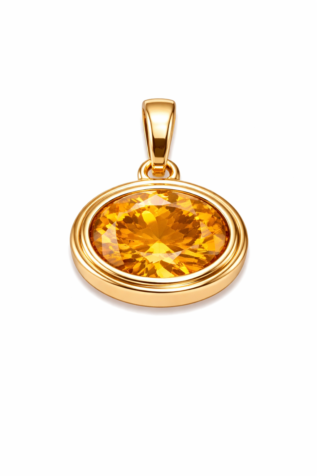 BIRTHSTONE OVAL PENDANT