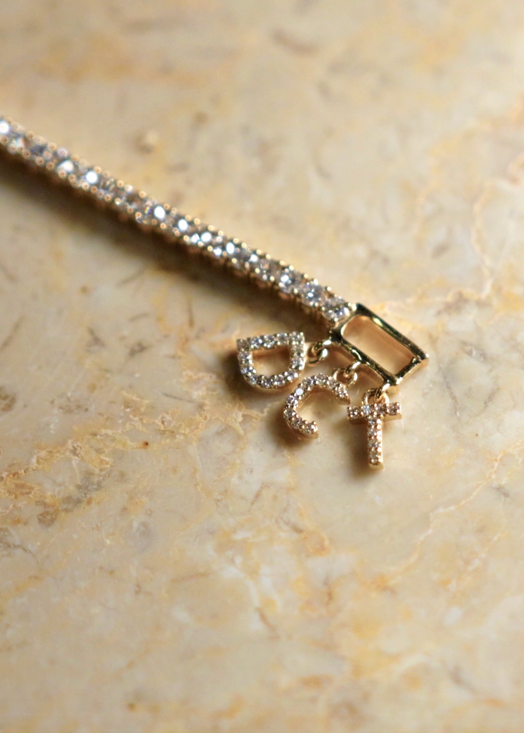 THE DIAMOND INITIAL BRACELET
