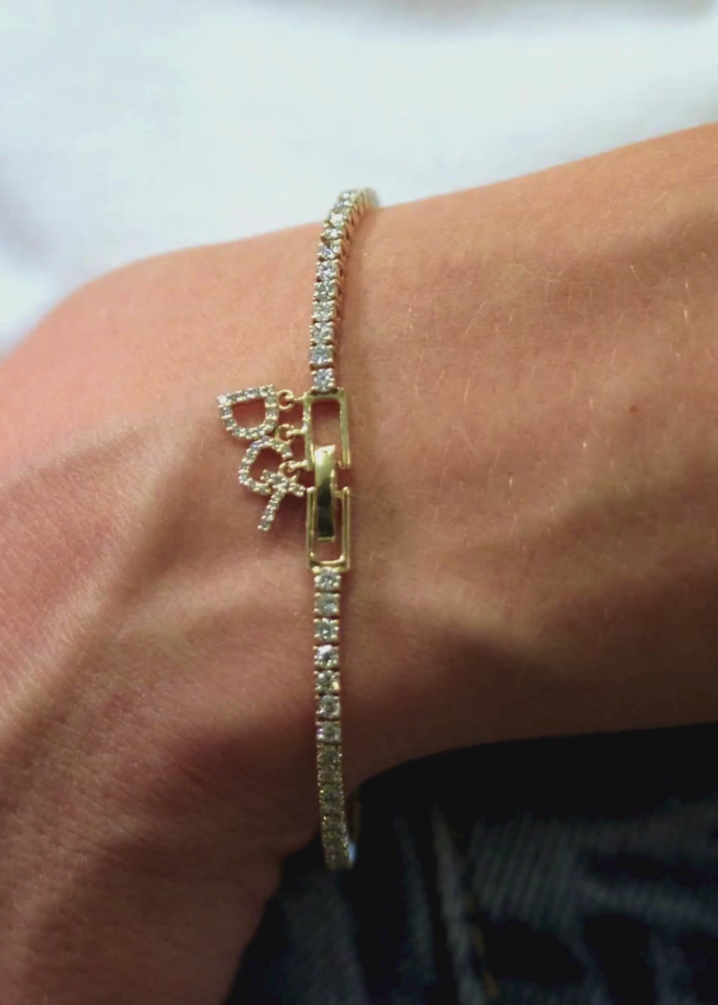 THE DIAMOND INITIAL BRACELET