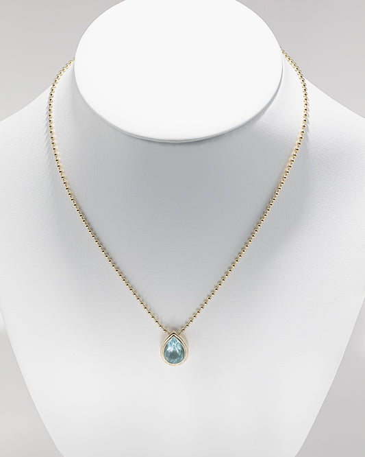 PEAR SOLITAIRE NECKLACE